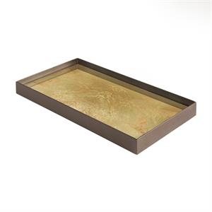 Ethnicraft Medium Gold Leaf Glass Valet Tray